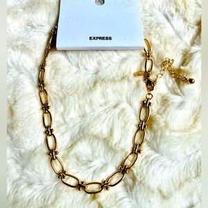 Express gold tone chain necklace NWT